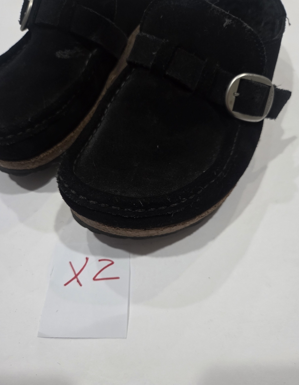 Birkenstock Black Suede Slip-On Clog with Buckle Sz.40 /9 - Picture 9 of 9